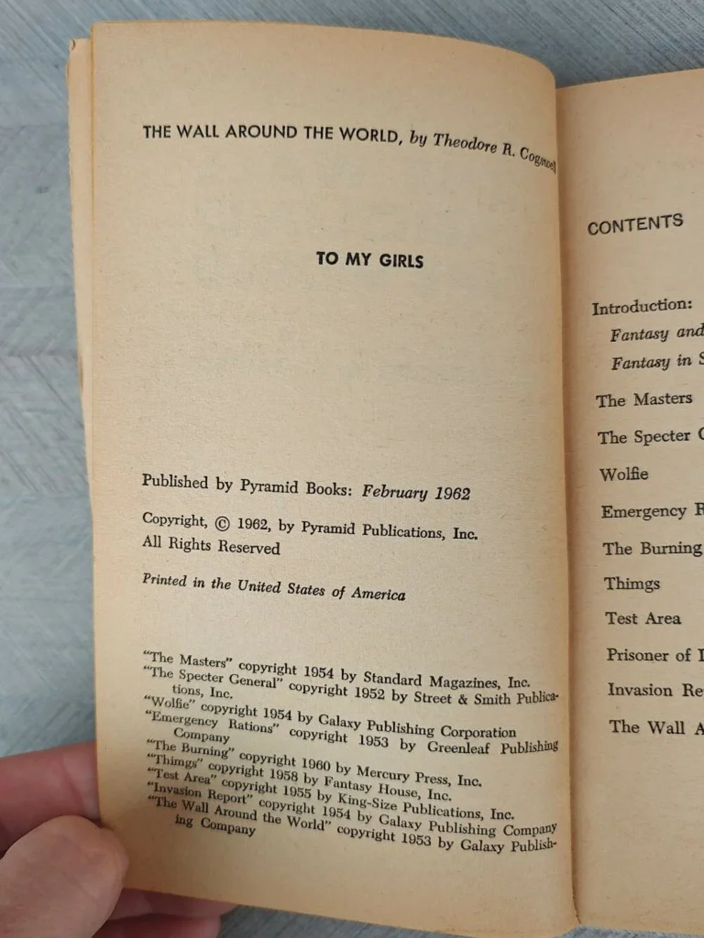 The Wall Around The World Theodore R. Cogswell Paperback 1962 Science Fiction